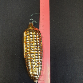 Ёлочная игрушка Кукуруза, СССР, скол трубочки. Картинка 4